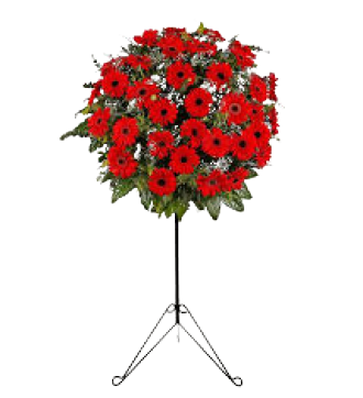 Kırmızı Gerbera Ferforje Çiçeği